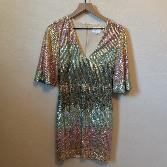 ONE33 Social Ombré Sequin Minidress Size 4 - Picture 3 of 8